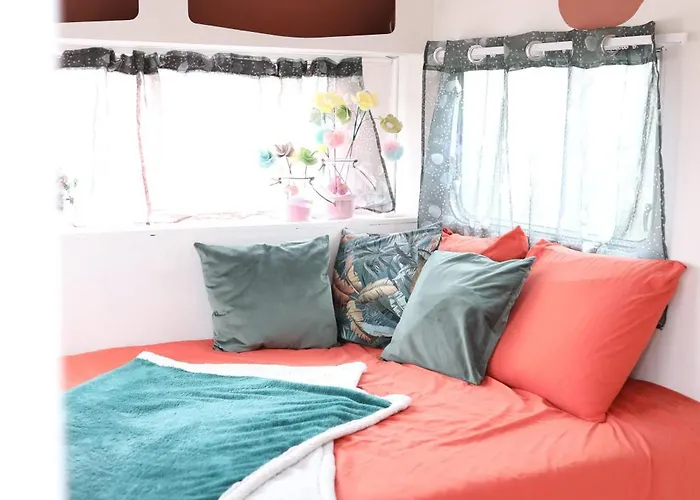 キャンプ場 Caravane Cocooning Saint-Martin-des-Noyers